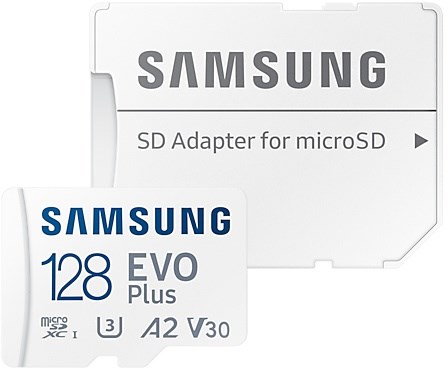 SAMSUNG microSD 128GB EVO + SAM geheugenkaart 4