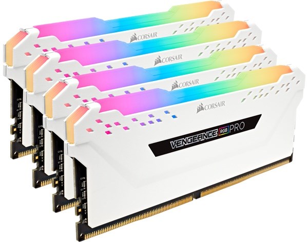 CORSAIR 32GB DDR4 (4x8GB) VENGEANCE RGB Pro 3200 C16 White 3