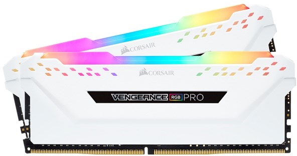 CORSAIR 16GB DDR4 (2x8GB) VENGEANCE RGB Pro 3200 C16 White