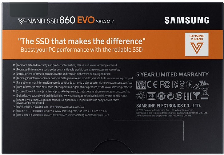 SAMSUNG 860 Evo M.2 500GB   5