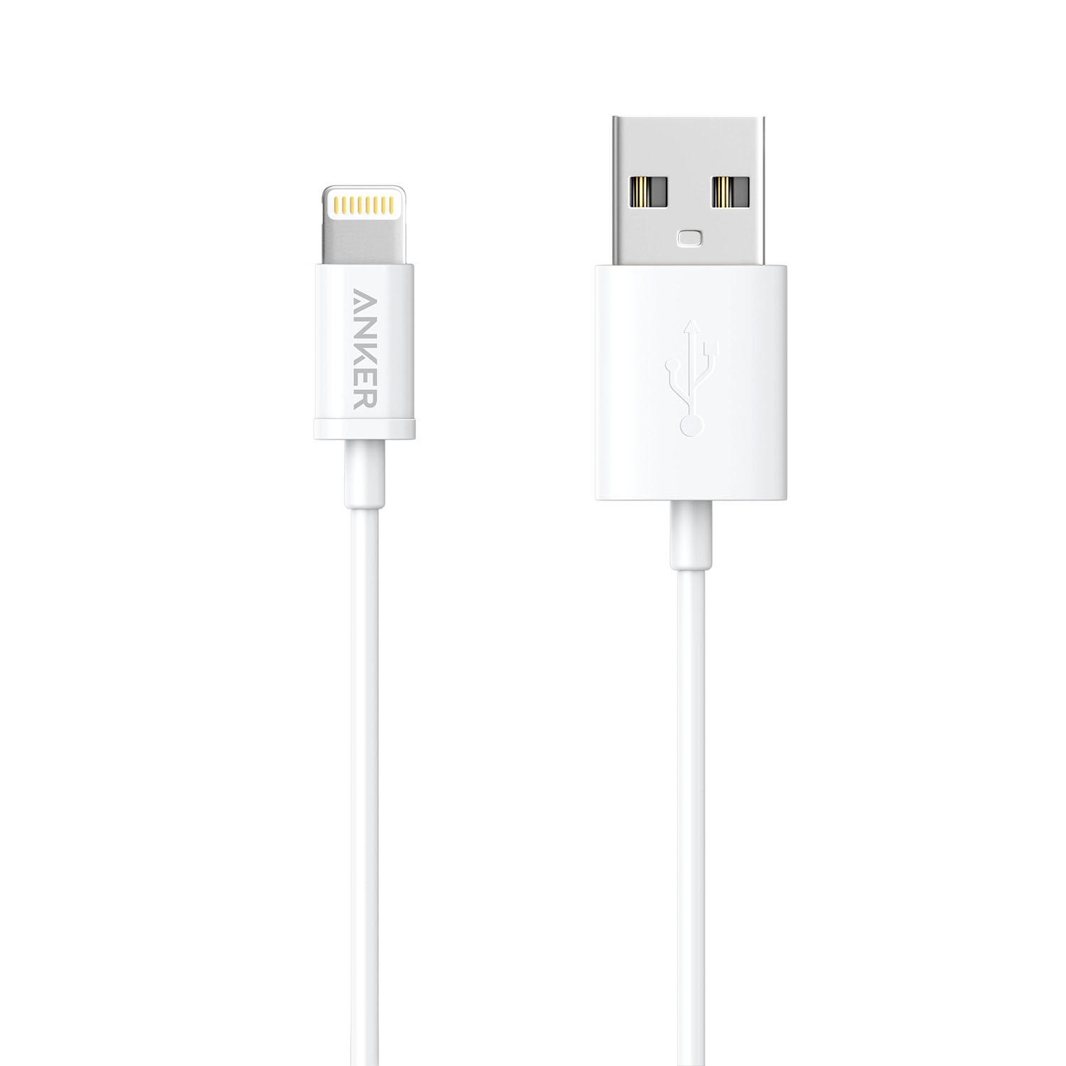ANKER Lightning to USB Cable 0.9m White