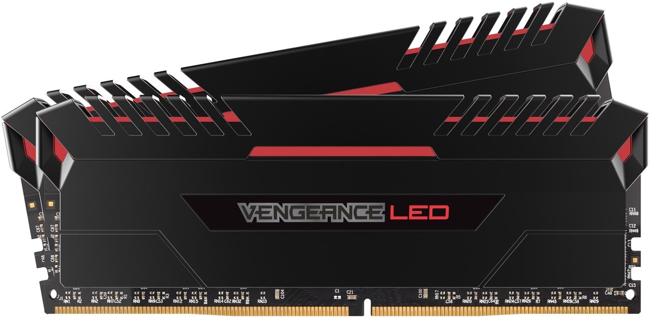 CORSAIR 16GB Vengeance Black/Red LED DDR4-3200 CL16