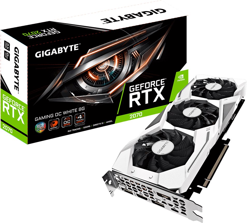 GIGABYTE GeForce RTX 2070 Gaming OC White 8GB  2