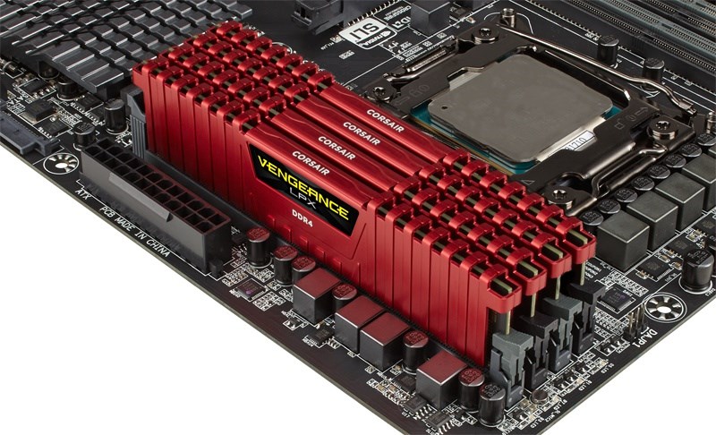 CORSAIR 16GB Vengeance LPX Red DDR4-2666 CL16 kit 4