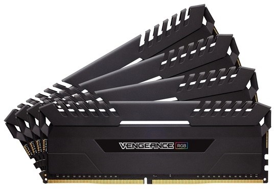 CORSAIR 32GB Vengeance RGB Black DDR4-3000 CL16-18-18-36 quad kit 2