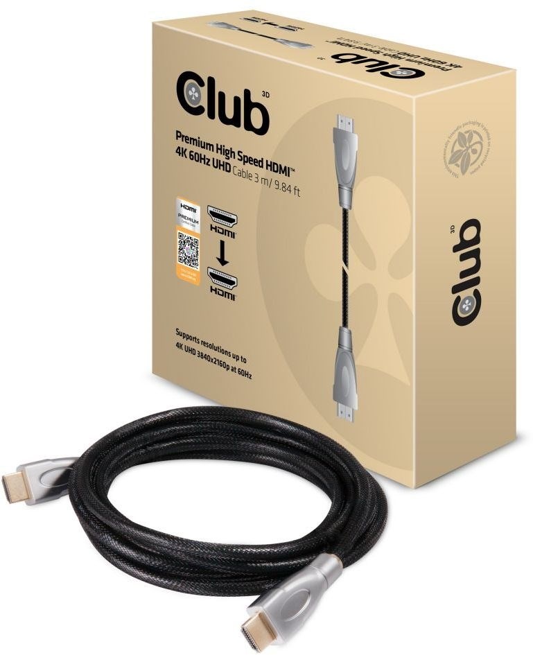 CLUB 3D 3m HDMI 2.0  UHD 4K/60Hz 18Gbps