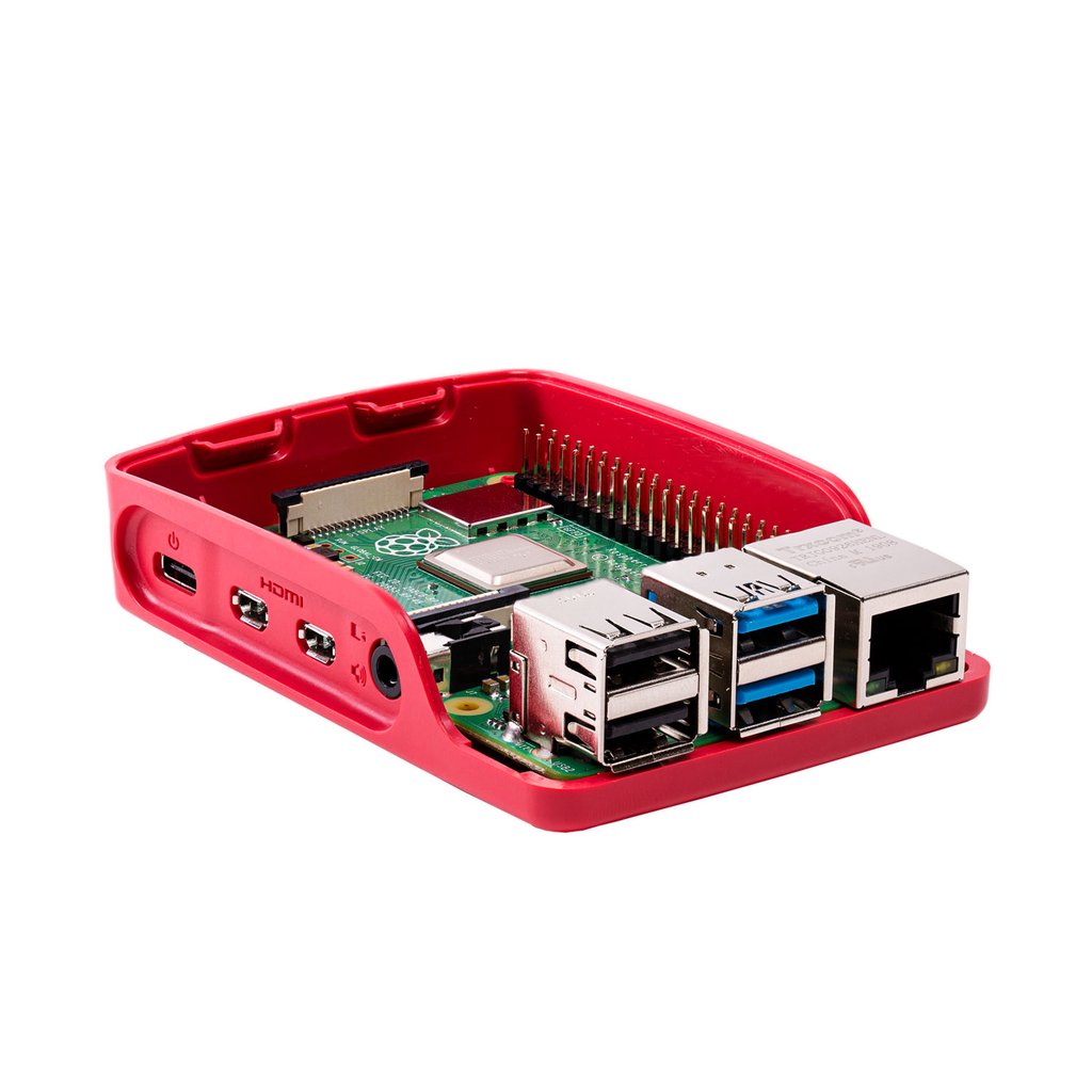 RASPBERRY Pi Official RASPBERRY Pi 4 Case in Red/White 2