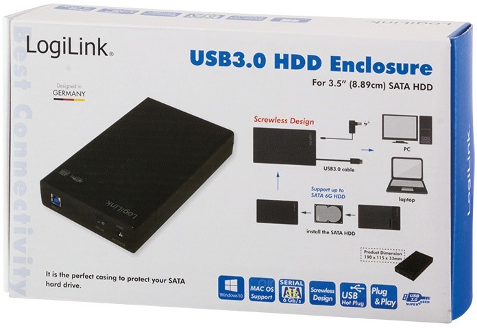 LOGILINK 3.5 inch External case USB3.0  4