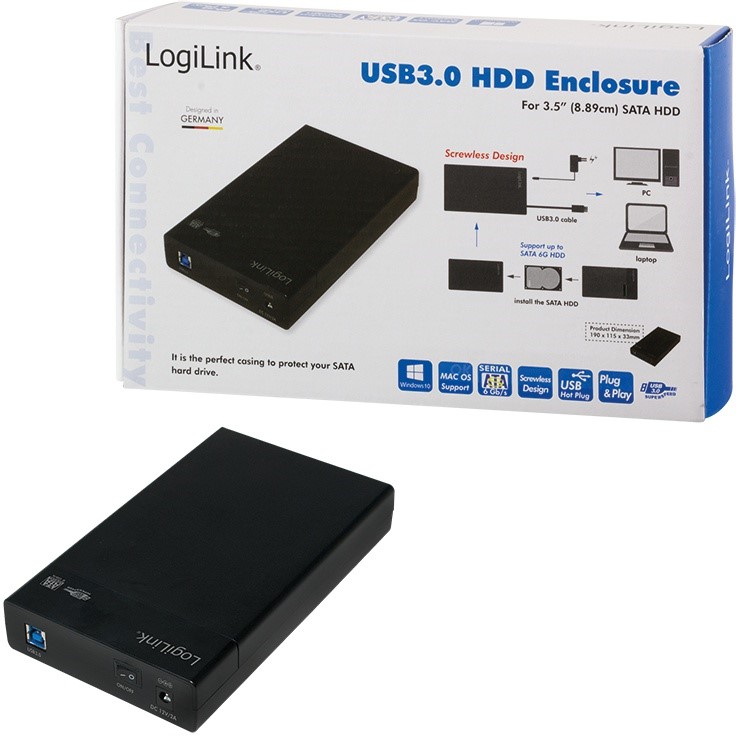 LOGILINK 3.5 inch External case USB3.0  5