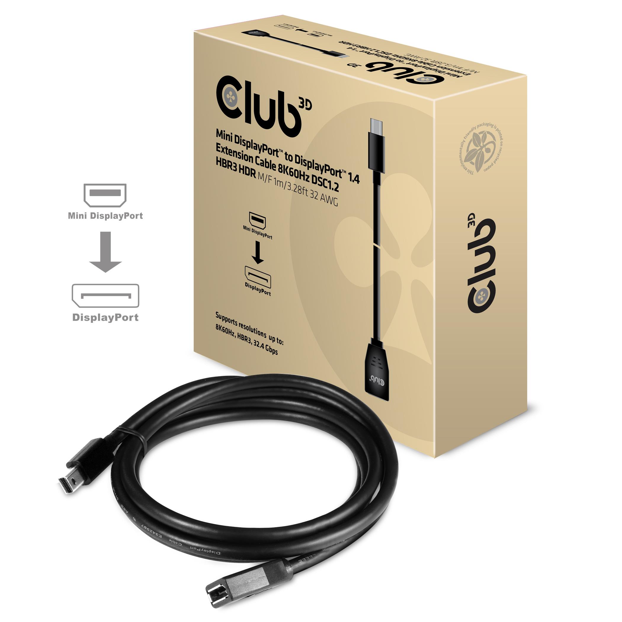 CLUB3D cac-1121 1 m Mini DisplayPort DisplayPort