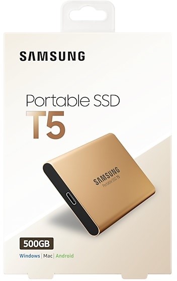 SAMSUNG 500GB Portable SSD T5 (Gold) 5
