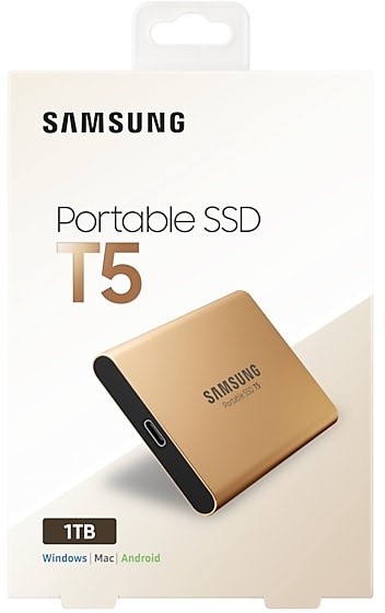 SAMSUNG 1000GB Portable SSD T5 (Gold) 5