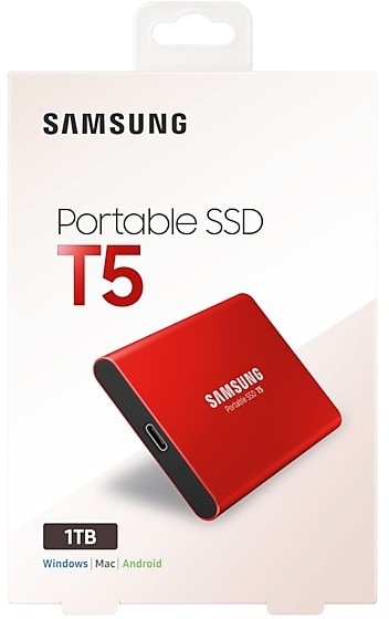 SAMSUNG 1000GB Portable SSD T5 (Red) 5