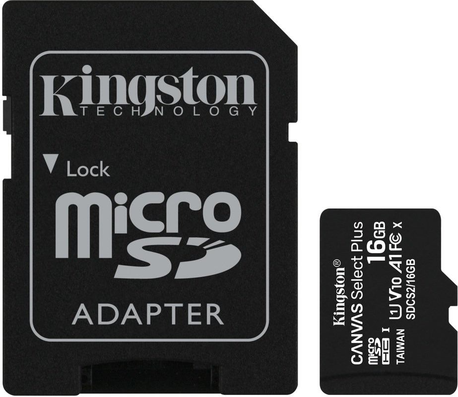 KINGSTON 16GB Canvas Select Plus MicroSDHC UHS-I 4