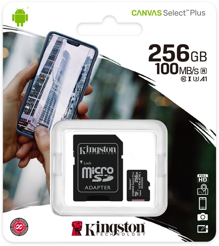 KINGSTON Canvas Select Plus mSDXC UHS-I 256GB + Adapter 5