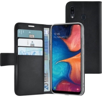AZURI walletcase - Samsung A20e magnetic closure & 3 cardslots  zwart  2