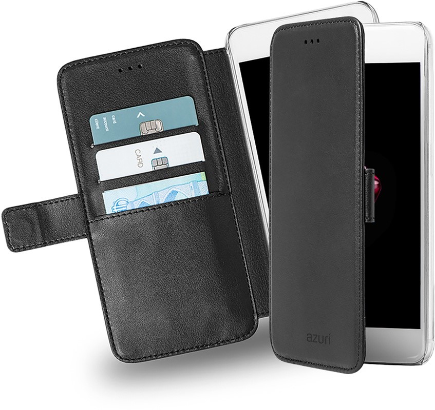 AZURI walletcase with magnetic closure - zwart - voor Apple iPhone 7/8/SE(2020) 4