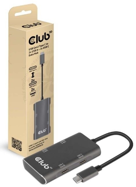 CLUB3D CSV-1542 interface hub USB 3.2 Gen 2 (3.1 Gen 2) Type-C 3