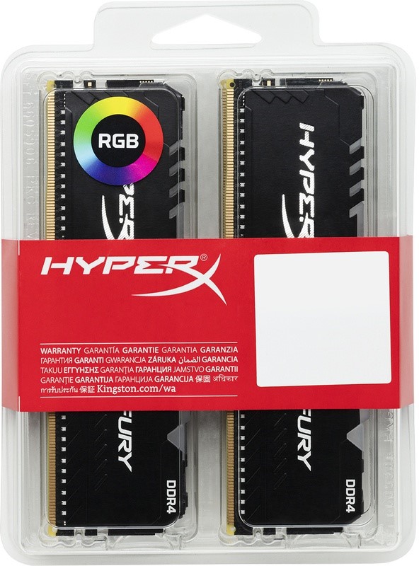 KINGSTON HyperX Fury RGB Black 32GB DDR4-3600 CL17 quad kit 4