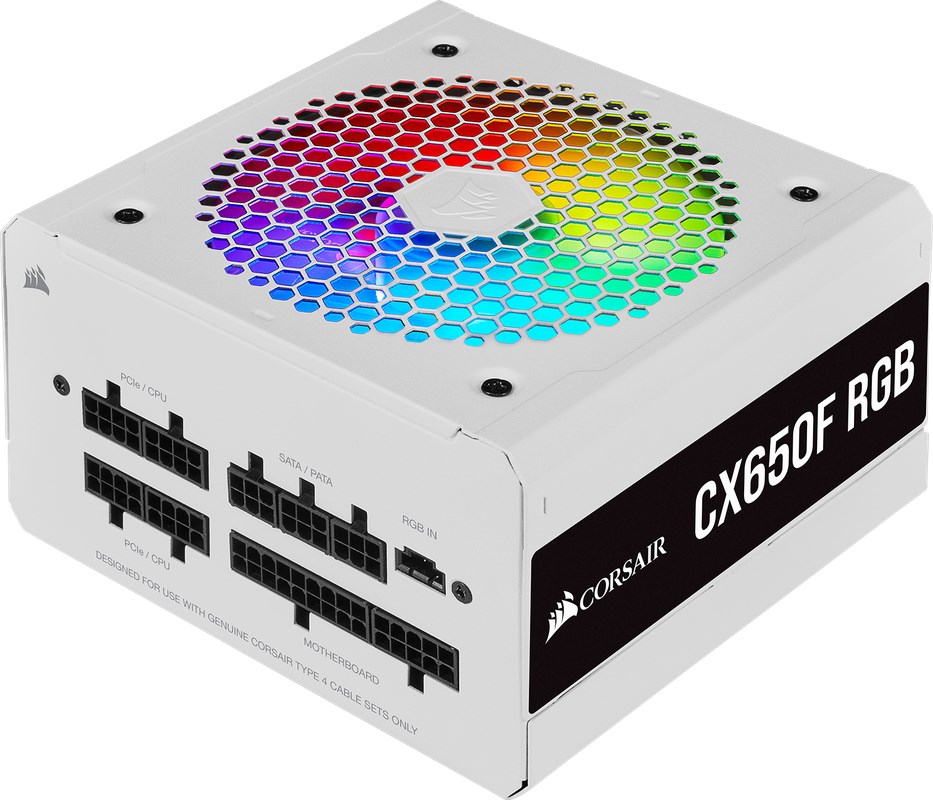 CORSAIR CX Series CX650F RGB White