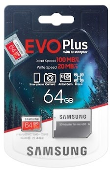 SAMSUNG Evo Plus 2020 MicroSDXC UHS-I 64GB + Adapter 2