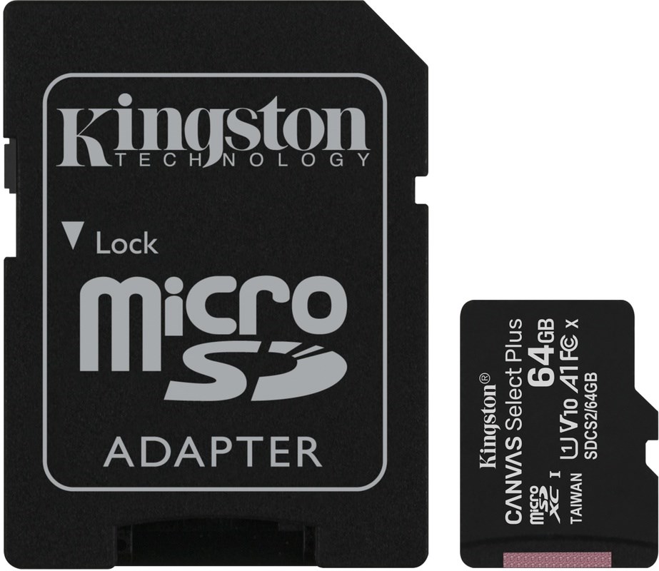 KINGSTON Canvas Select Plus MicroSDXC UHS-I 64GB + Adapter 3
