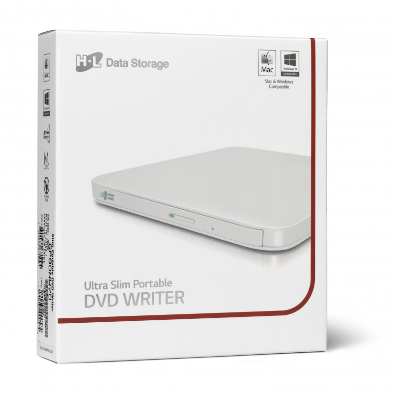 HITACHI DVD-RW 8x Extern USB-C en USB2.0 White 3