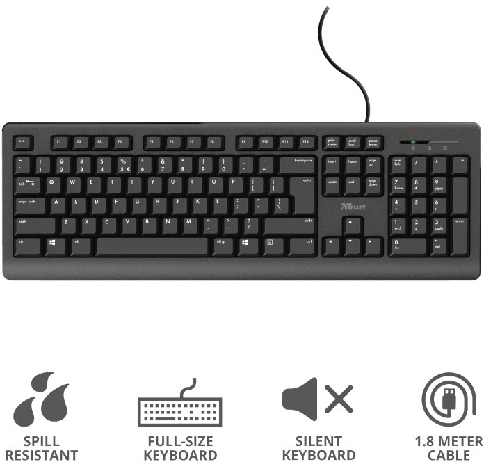 TRUST Primo Keyboard Wired Azerty 5