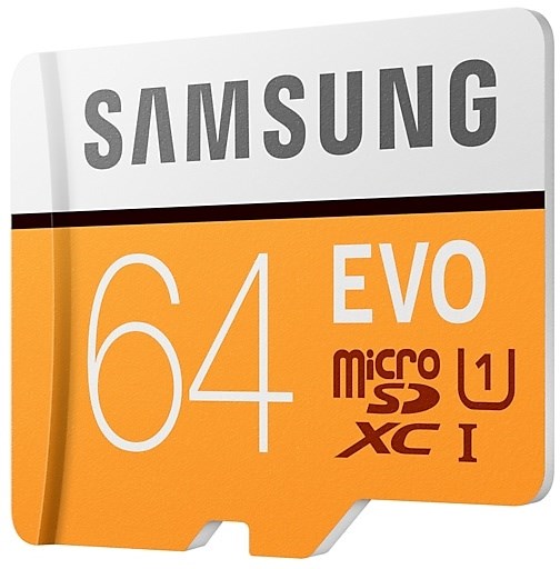 SAMSUNG microSD 64GB EVO + SAM geheugenkaart 3