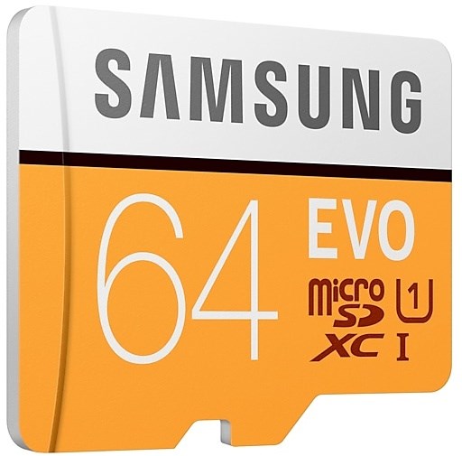 SAMSUNG microSD 64GB EVO + SAM geheugenkaart 4