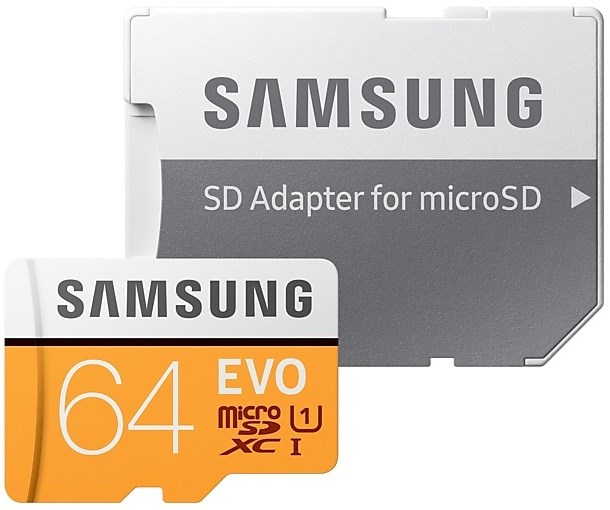 SAMSUNG microSD 64GB EVO + SAM geheugenkaart 5