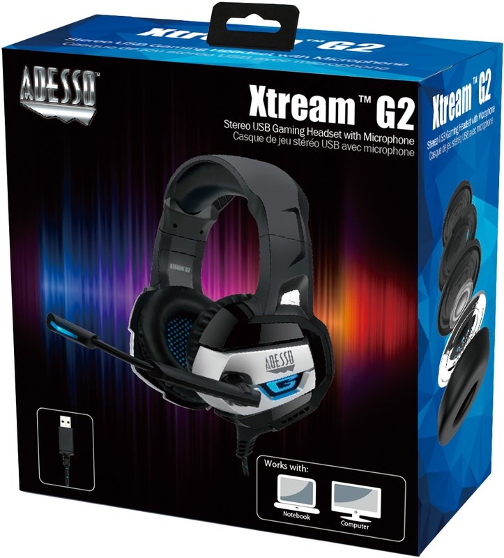 ADESSO Xtream G2 Stereo Headset with Microphone (USB) 4
