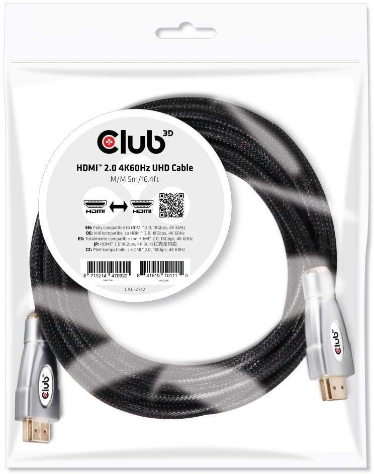 CLUB 3D 5m HDMI 2.0 4K60Hz UHD Cable