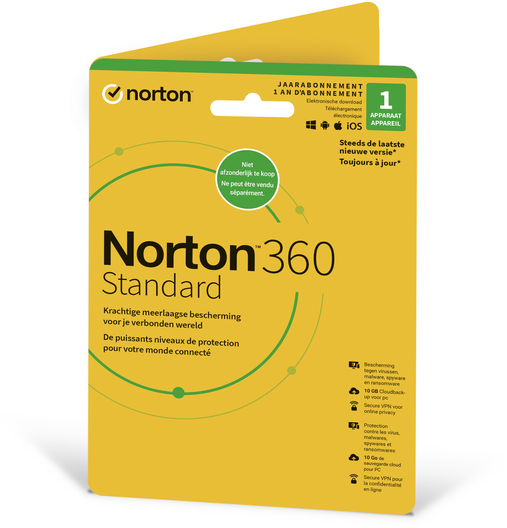 NORTON 360 STANDARD 1 user, 1 device.