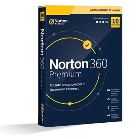 NORTON 360 PREMIUM 75GB 1 USER 10 devices