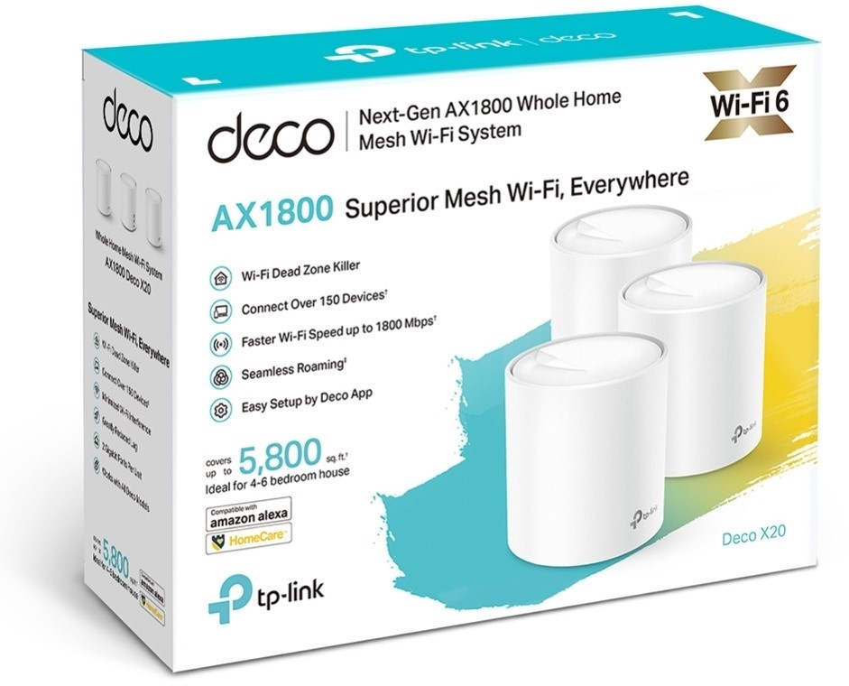 TP-Link AX1800 Whole Home Mesh Wifi-systeem Deco X20 (set van 3 stuks) 3