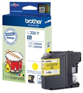 BROTHER LC-22UY inktcartridge geel 2