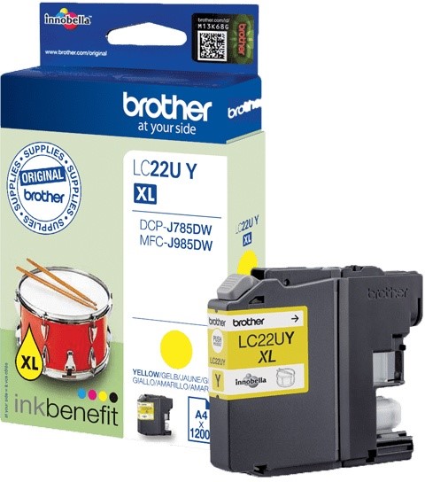 BROTHER LC-22UY inktcartridge geel 4