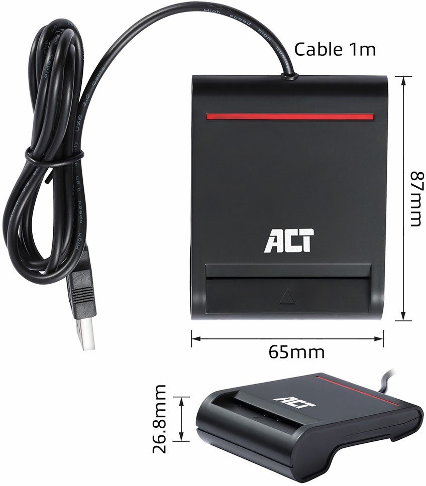 ACT AC6015 USB Smart Card ID reader 3