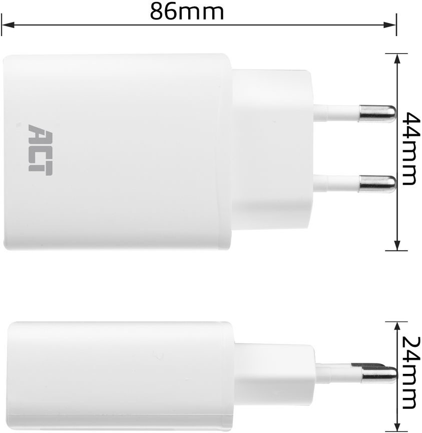 ACT AC2100 USB-C-oplader 20W 3