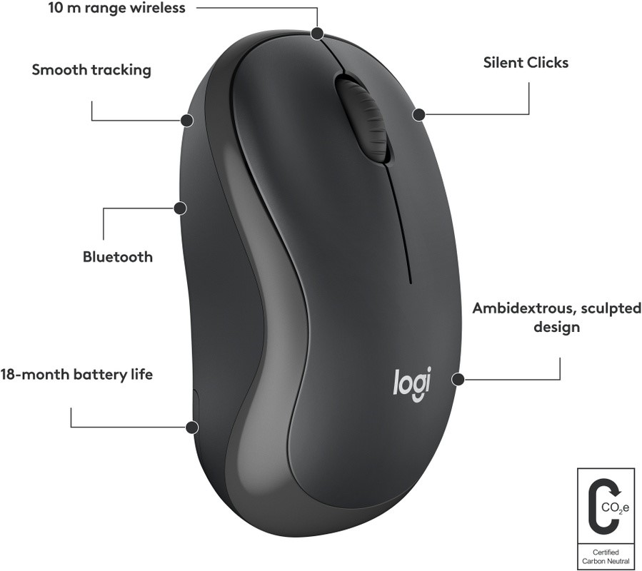 Logitech M240 Bluetooth Zwart 4