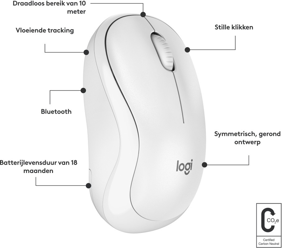 Logitech M240 Bluetooth Wit 3