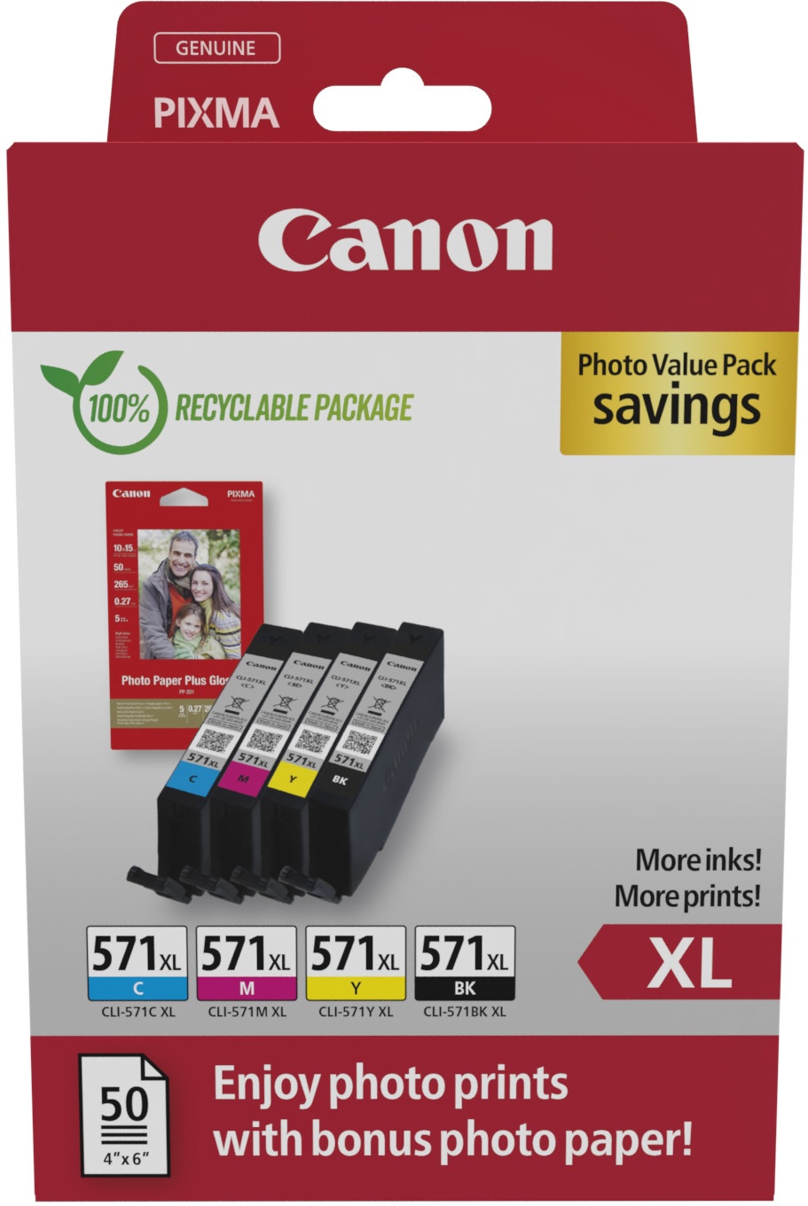 CANON CLI-571XL BK/C/M/Y Photo Value pack