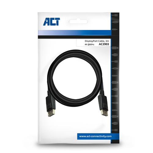 ACT 3 meter DisplayPort kabel male - male 3