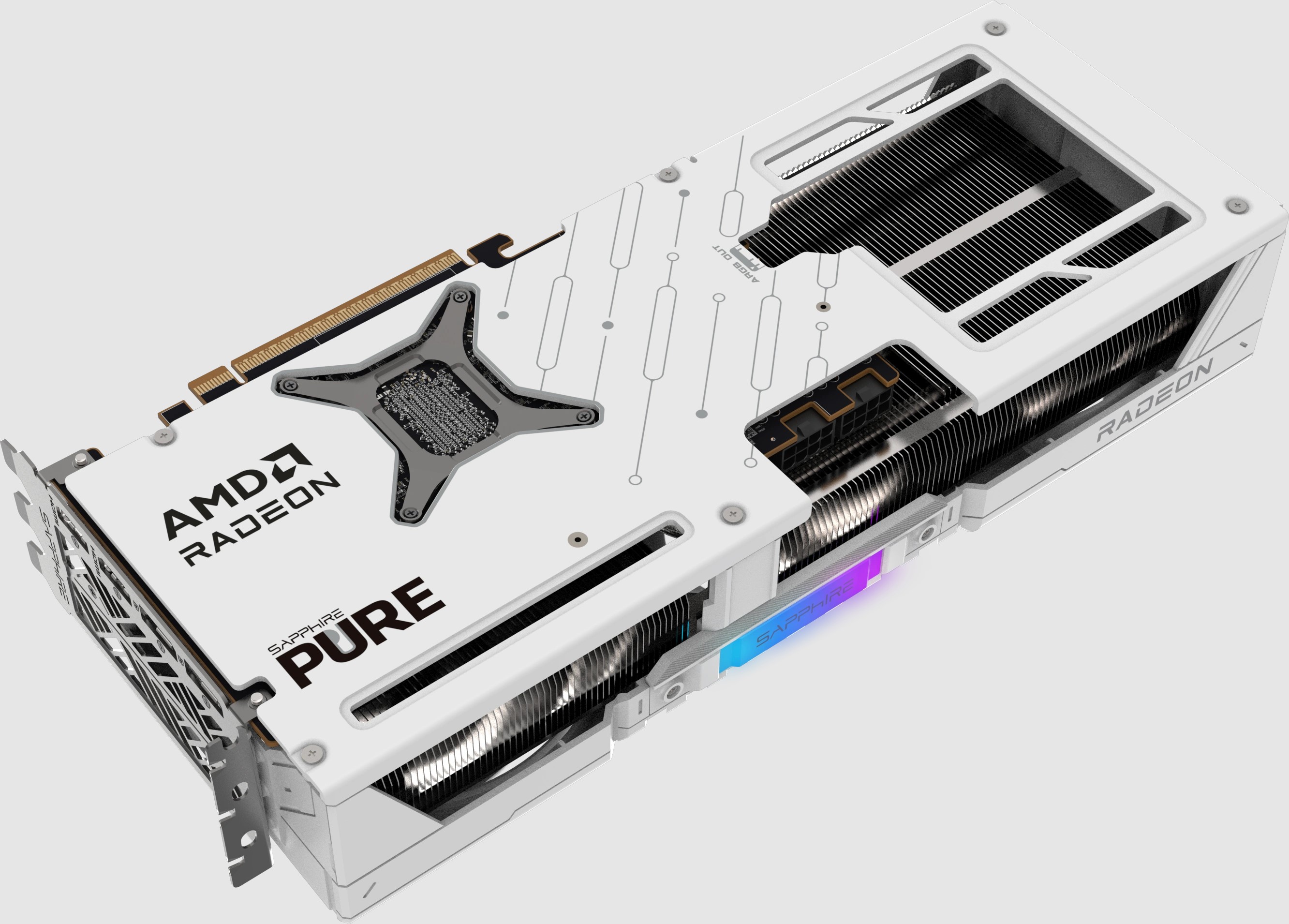 Sapphire RX 9070 16GB Pure Radeon OC GDDR6 3 Fan white 5