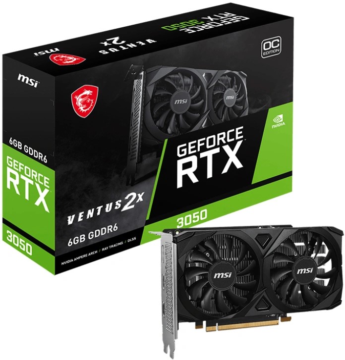 MSI GeForce RTX 3050 VENTUS 2X E 6G OC 2