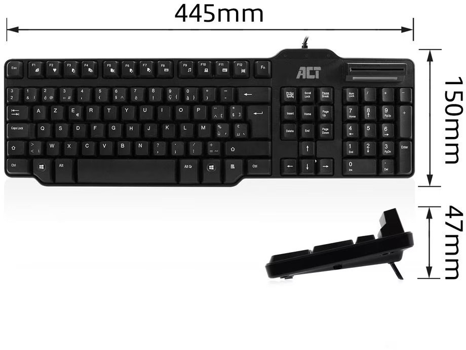 ACT toetsenbord met eID lezer (Azerty) 3