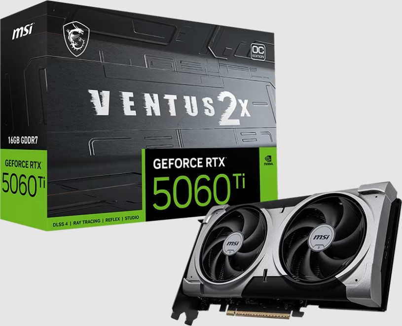 MSI GeForce RTX 5060 Ti 16G VENTUS 2X OC PLUS 5