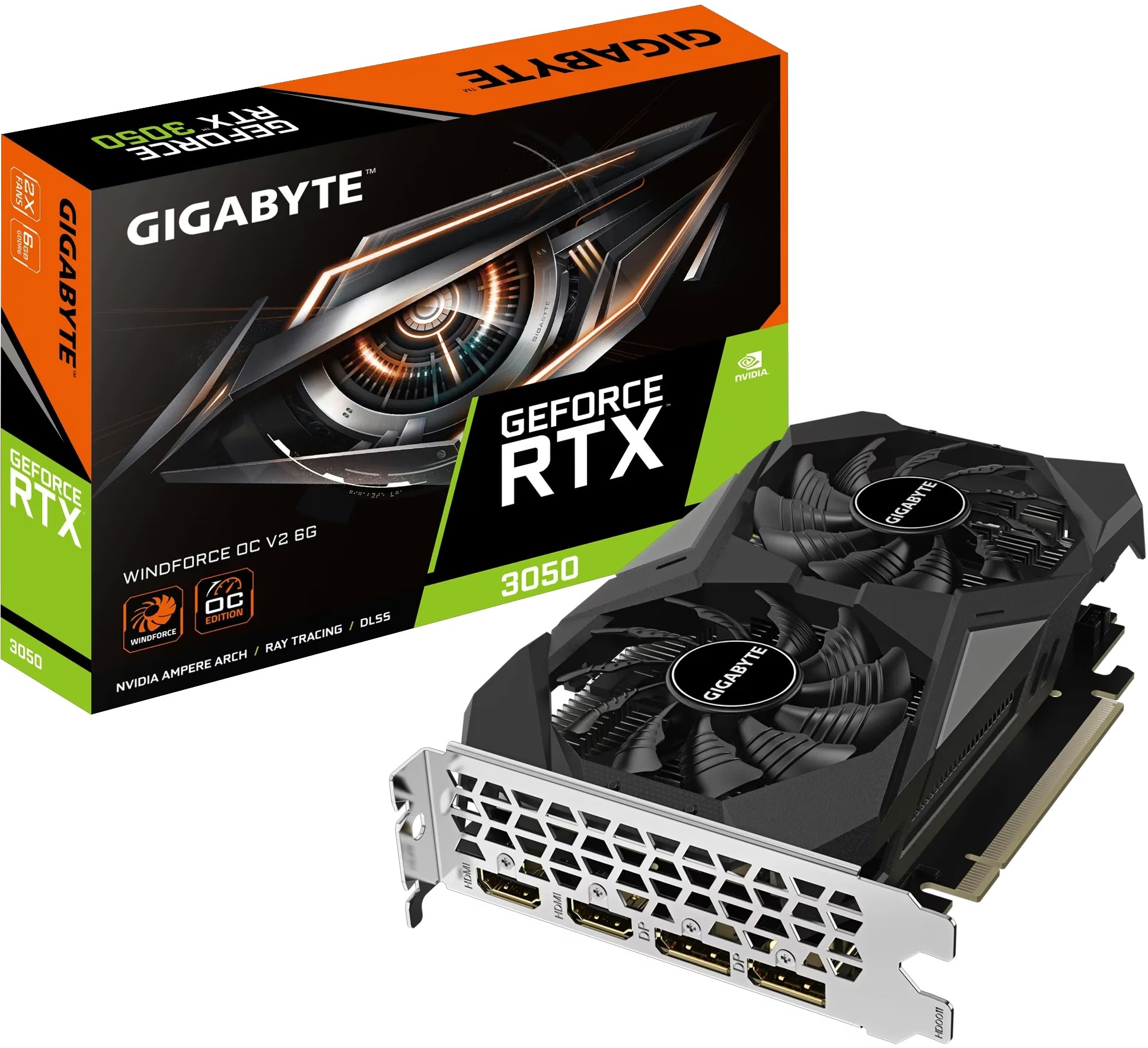 Gigabyte GeForce RTX 3050 WINDFORCE OC V2 6G