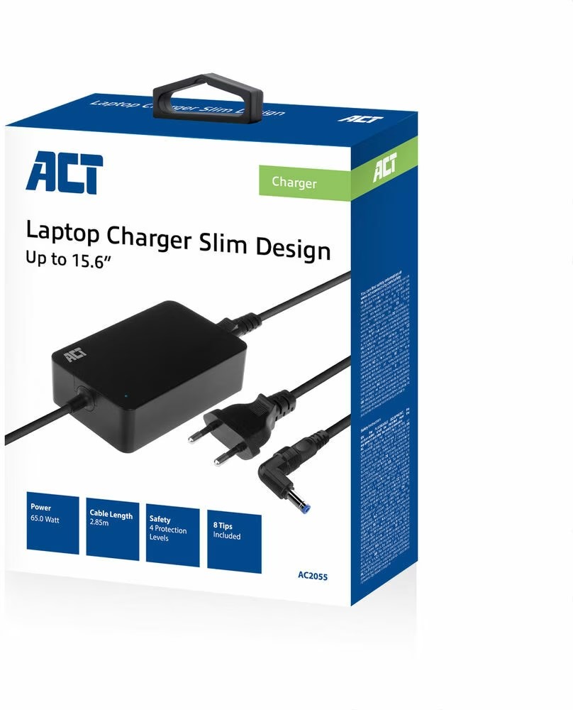 ACT AC2055 universele Laptoplader 65W 3